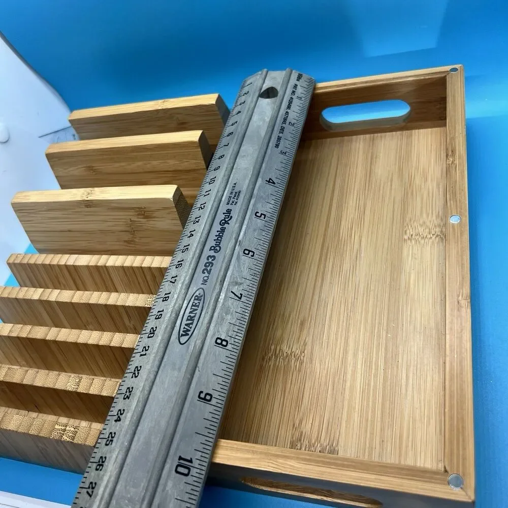 Bamboo Charging Station Organizer Multi-Device storage office supply wood